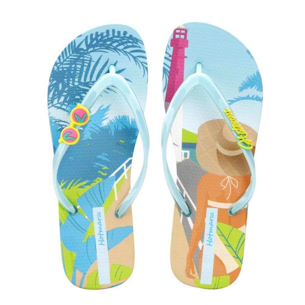 Hotmarzz Women Summer Beach Sandals Floral Priint Flip Flops Slippers Thongs